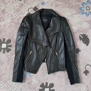 [Trouvé] 🖤 Drape Front Leather Jacket